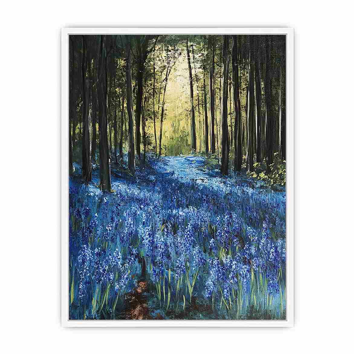 Bluebell forest landscape artwork