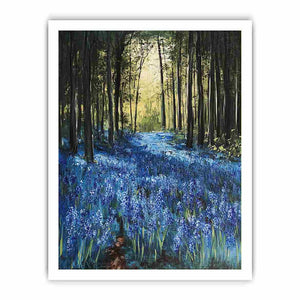 Bluebell forest landscape artwork