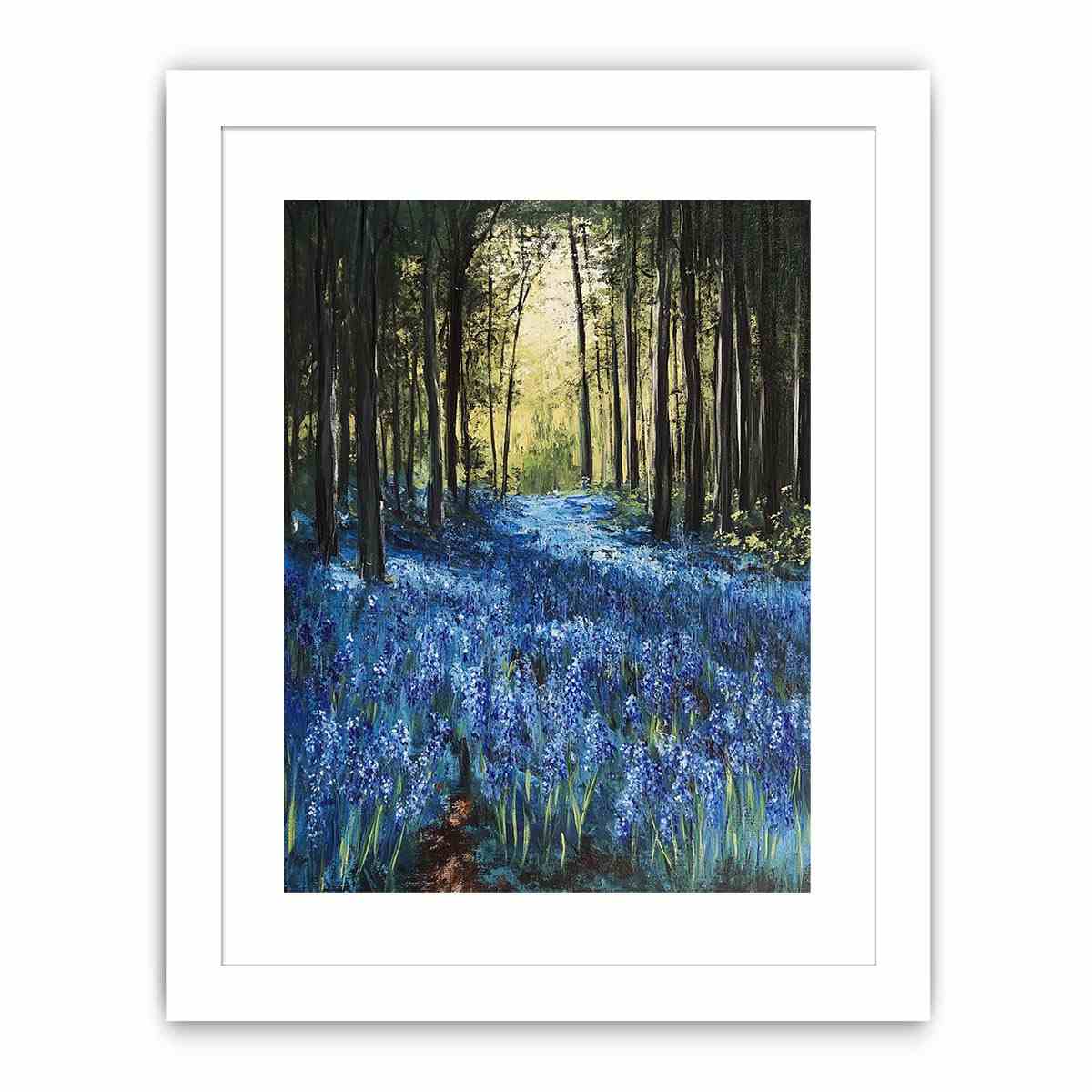 Bluebell forest landscape artwork
