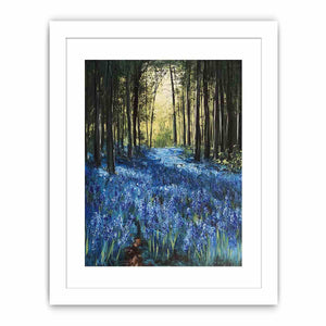 Bluebell forest landscape artwork