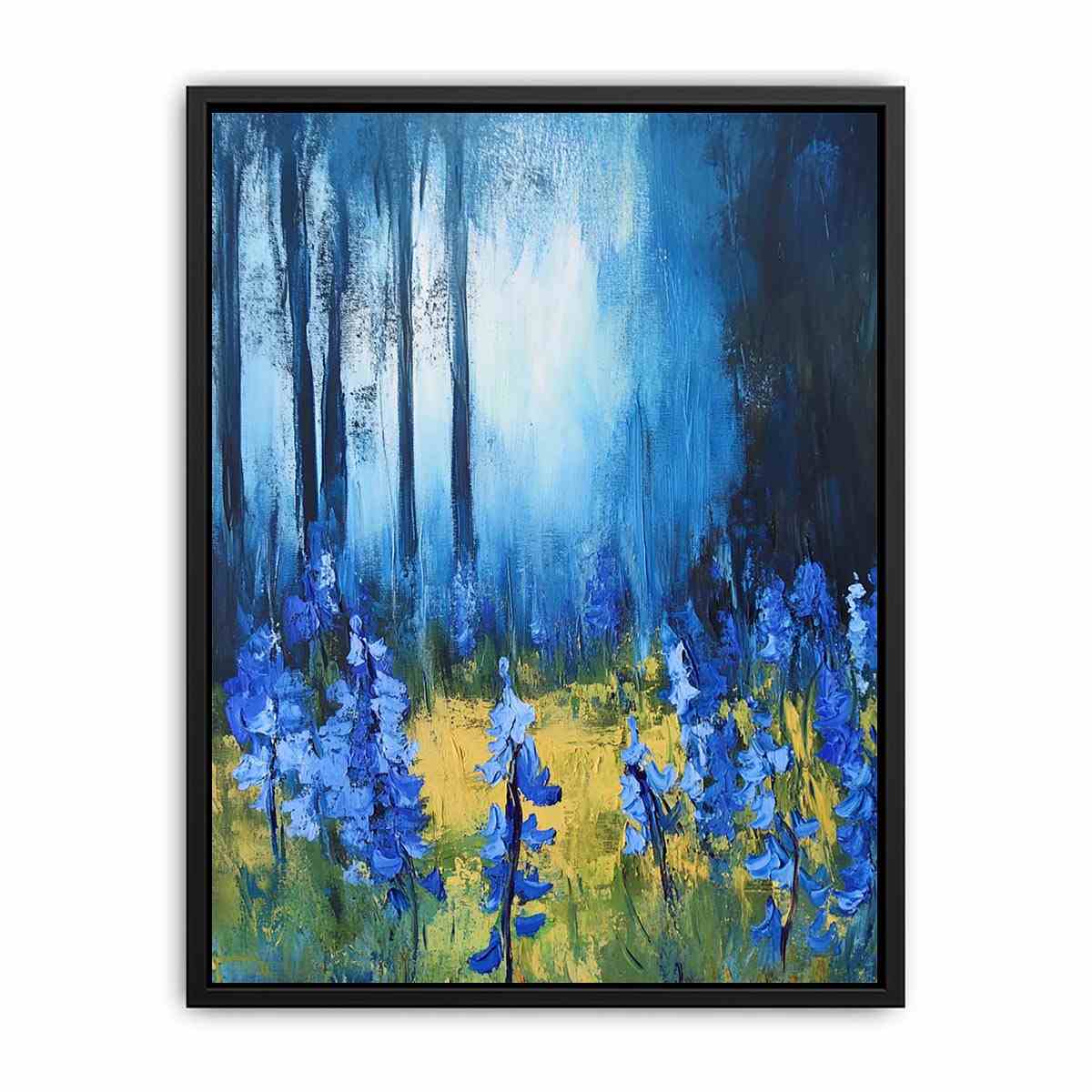 Blue floral landscape Canvas Print