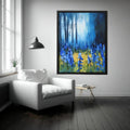Blue floral landscape Canvas Print