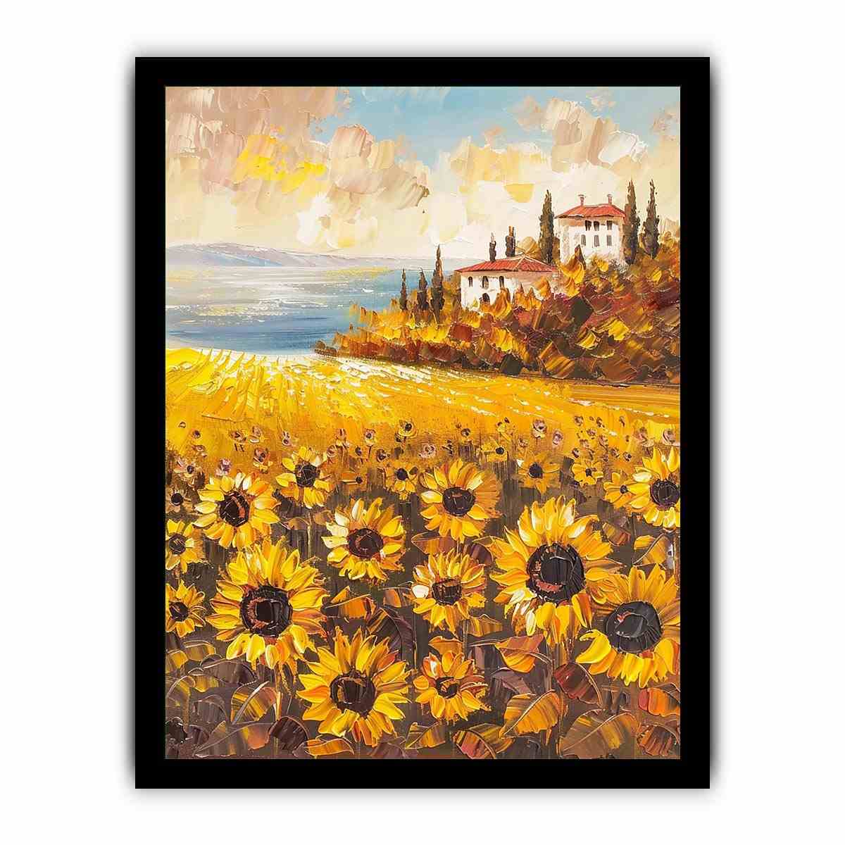 Sunflower field artwork