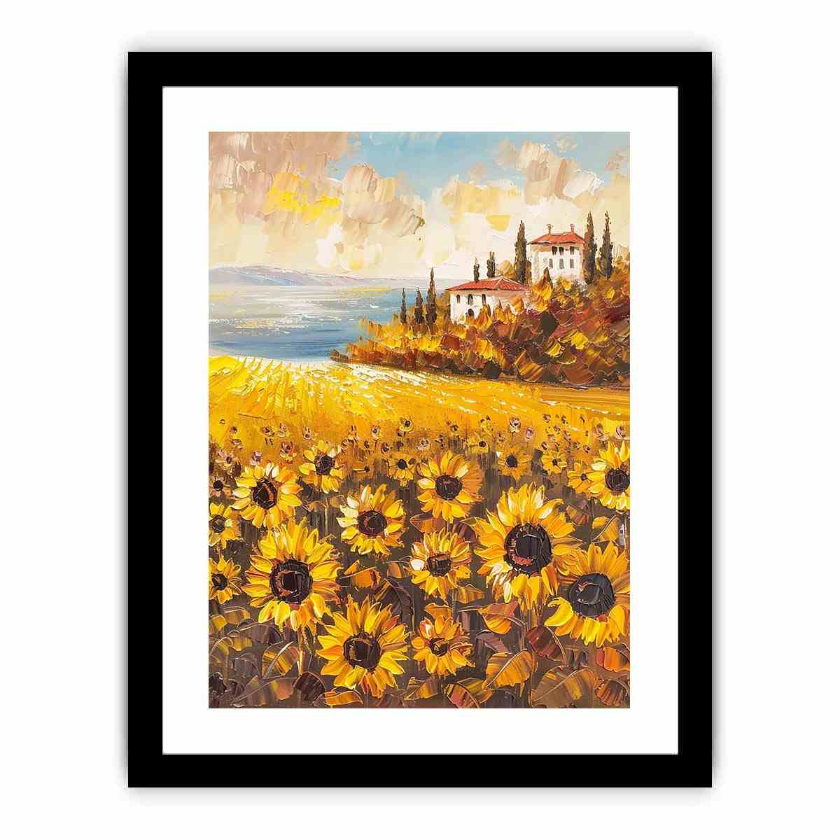Sunflower field artwork