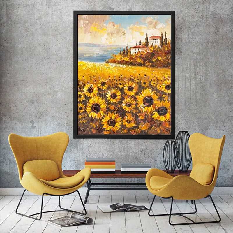 Sunflower field artwork