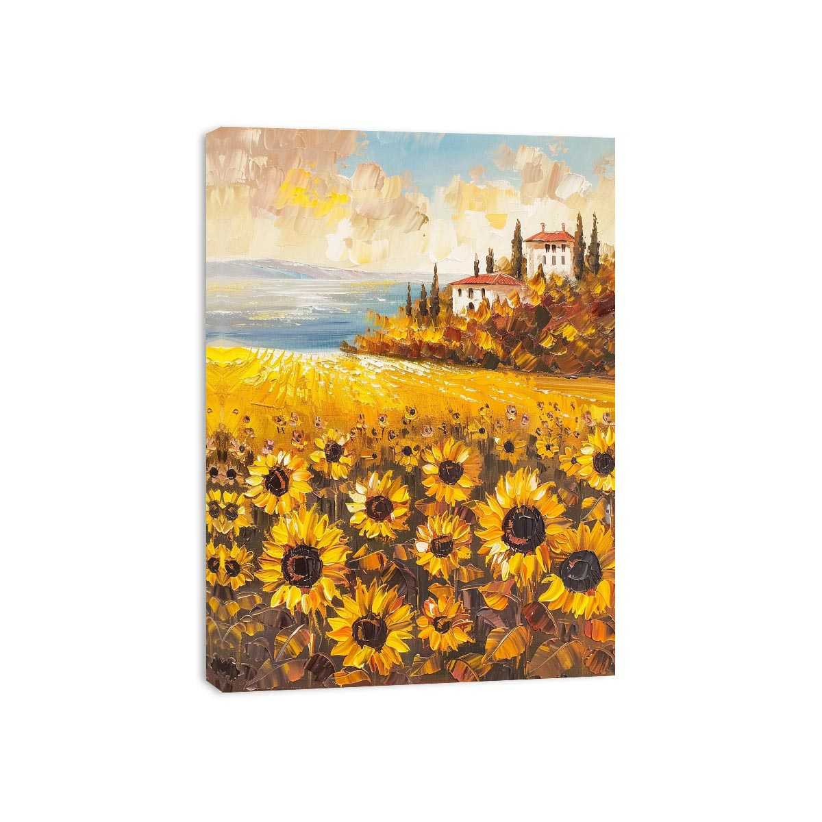 Sunflower field artwork