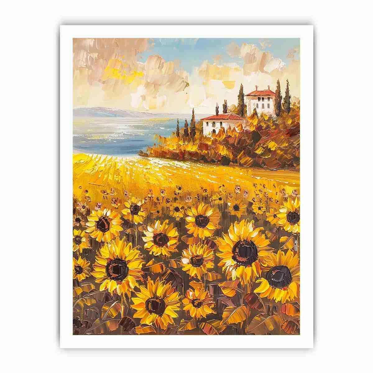 Sunflower field artwork