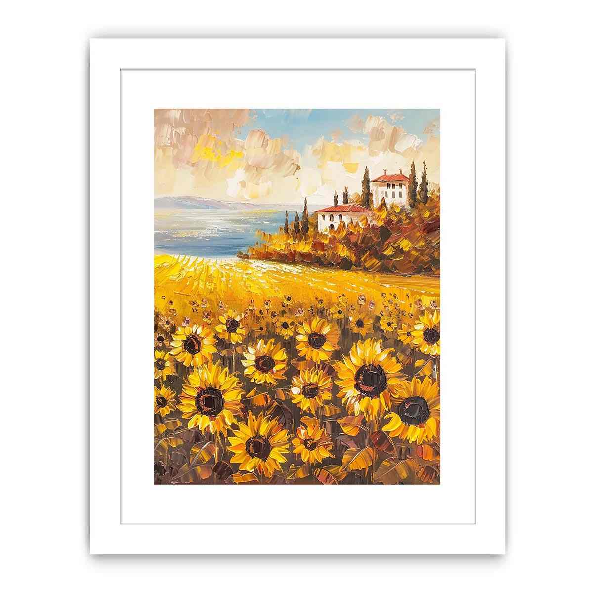 Sunflower field artwork