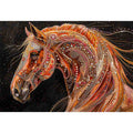 Decorative horse portrait Canvas Print with jeweled details