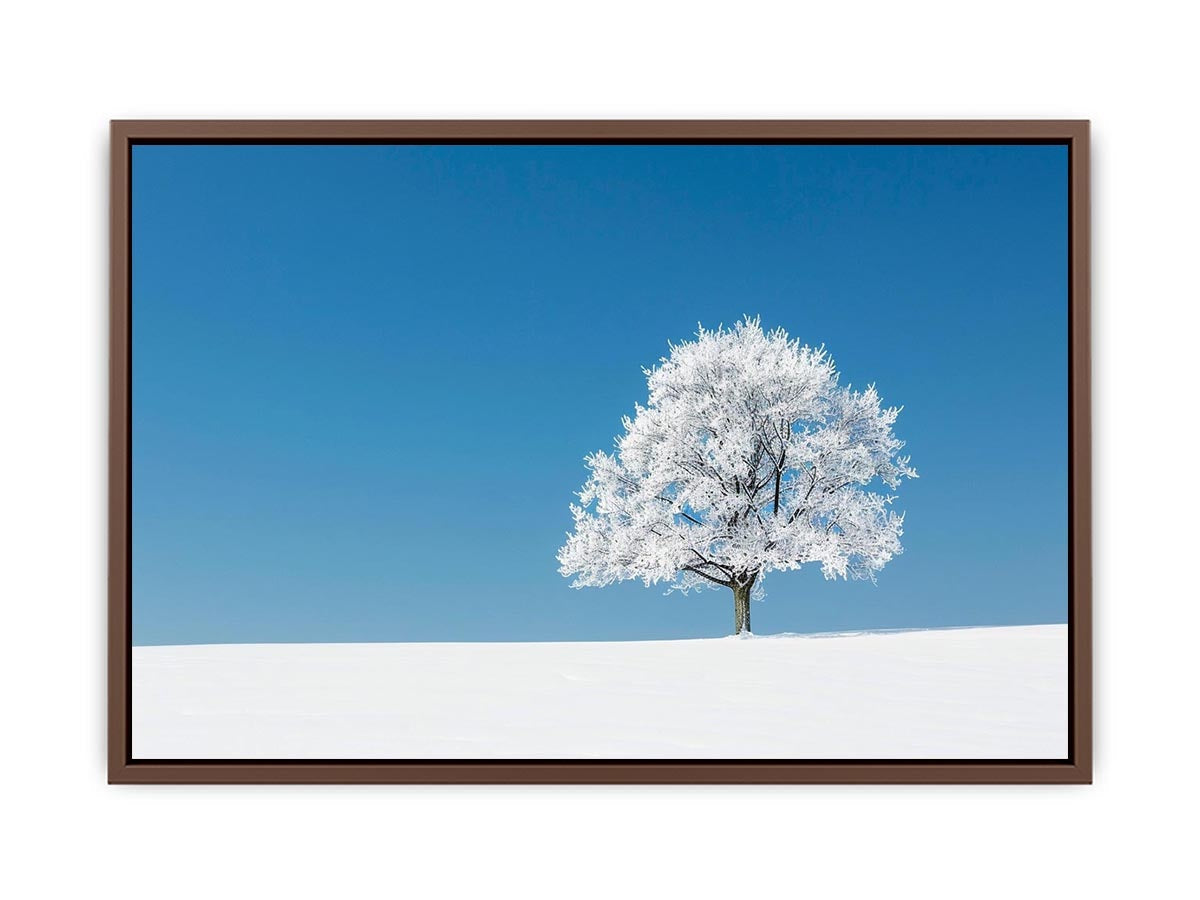Minimal winter tree Canvas Print