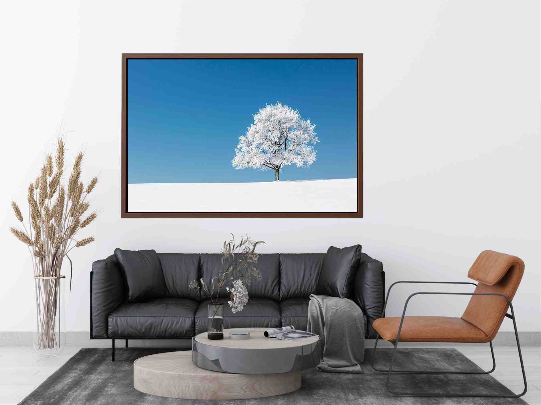 Minimal winter tree Canvas Print
