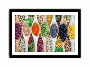 Colorful beans and spices artwork