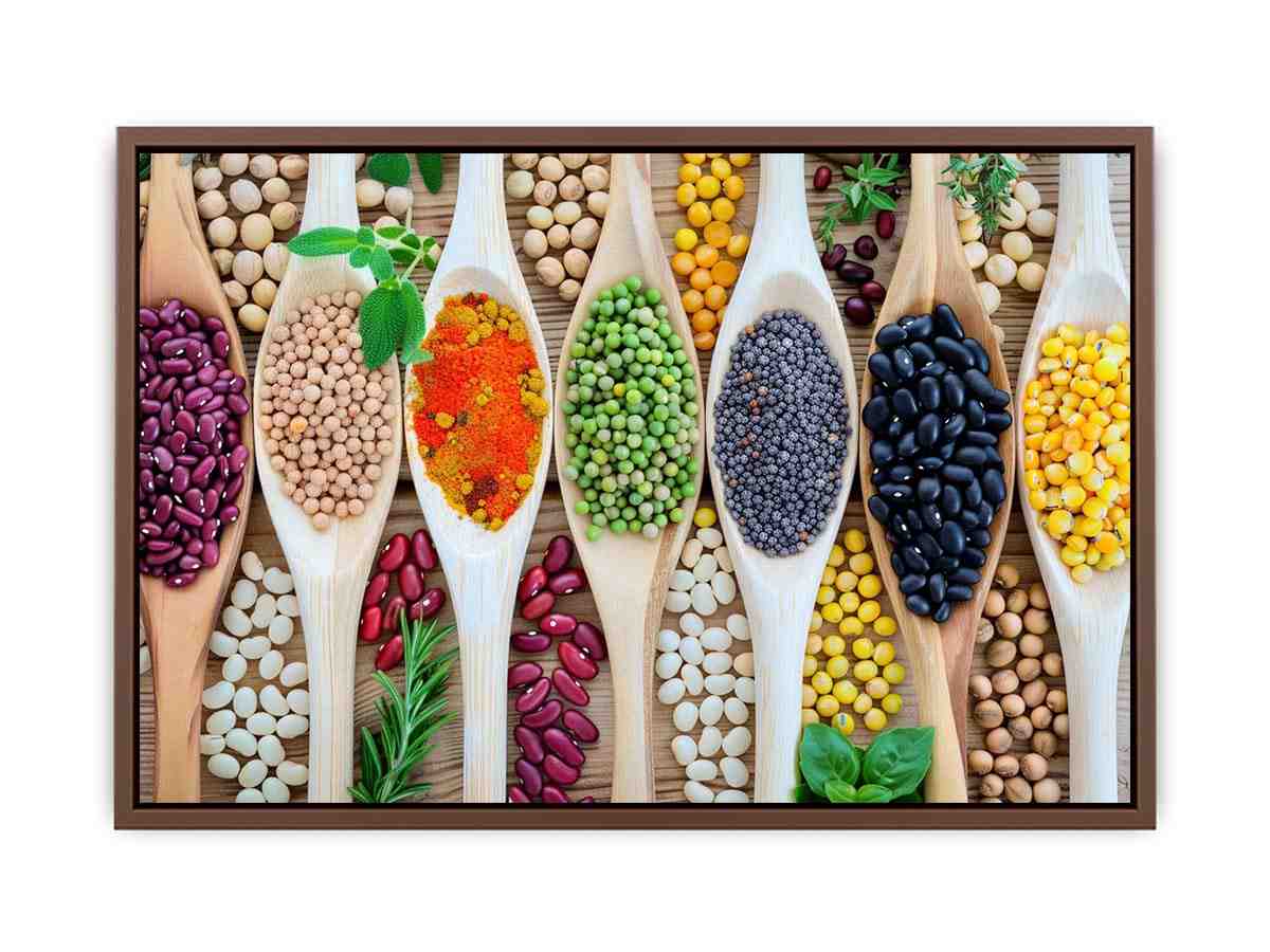 Colorful beans and spices artwork