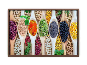 Colorful beans and spices artwork