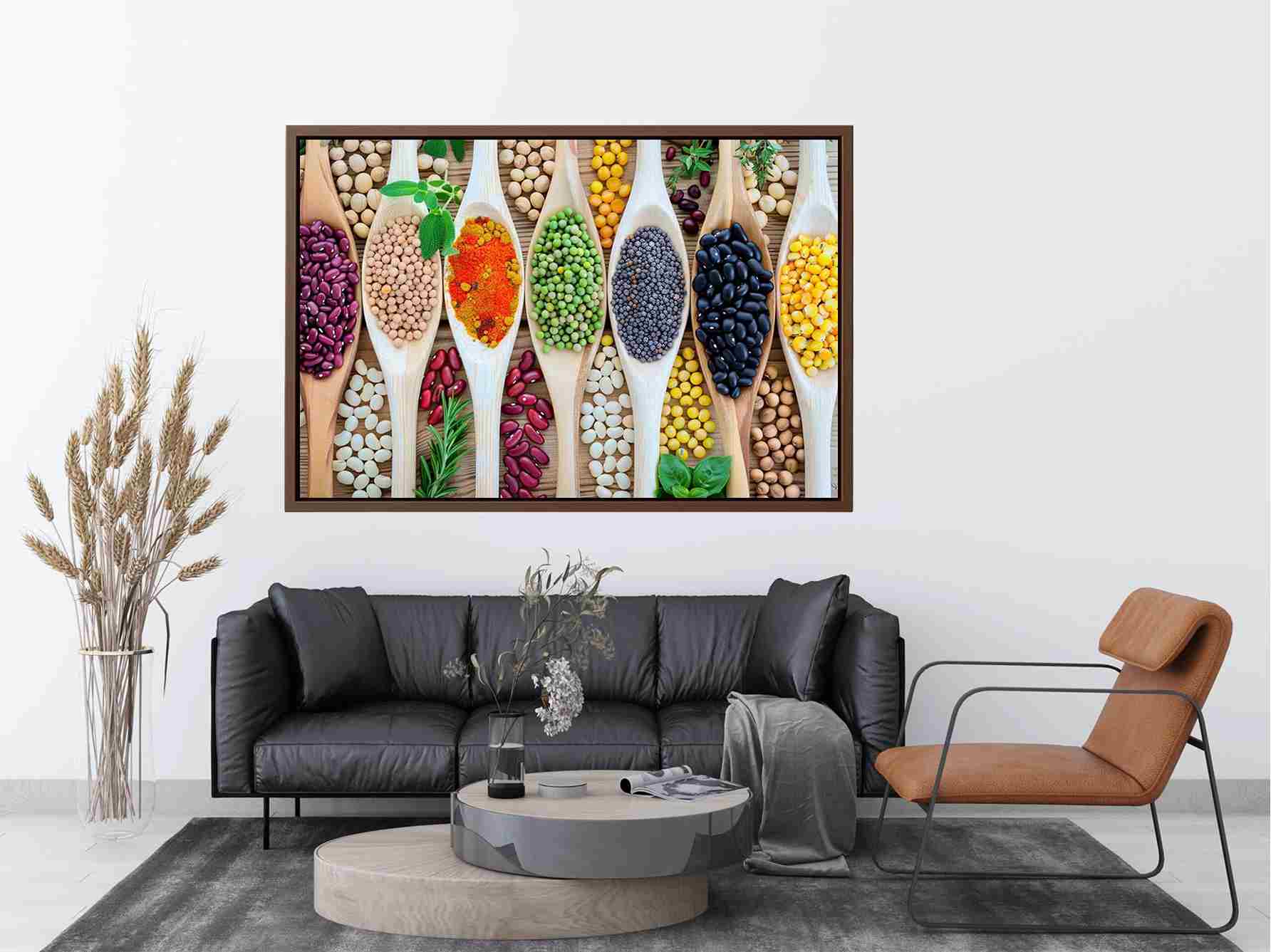 Colorful beans and spices artwork