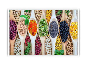 Colorful beans and spices artwork