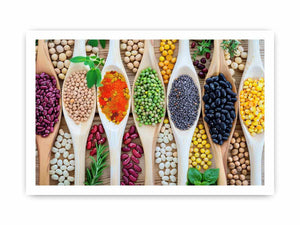Colorful beans and spices artwork