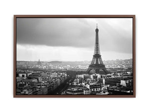 Eiffel Tower black and white cityscape artwork