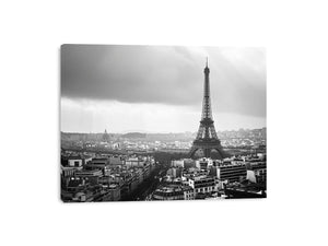 Eiffel Tower black and white cityscape artwork