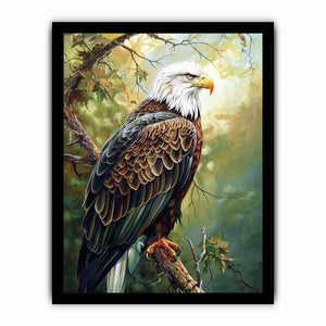Majestic eagle artwork perched in nature