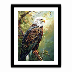 Majestic eagle artwork perched in nature