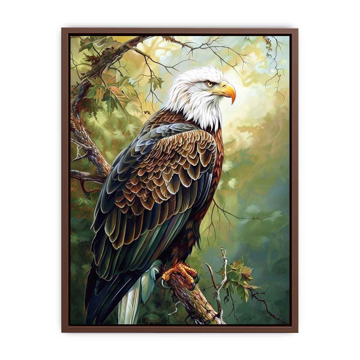 Majestic eagle artwork perched in nature