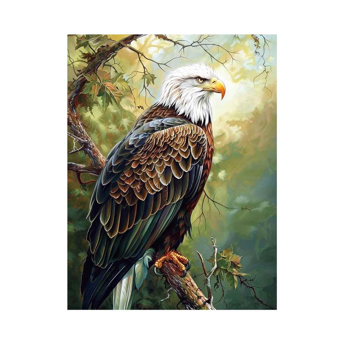 Majestic eagle artwork perched in nature