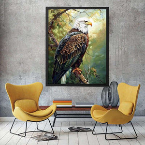 Majestic eagle artwork perched in nature