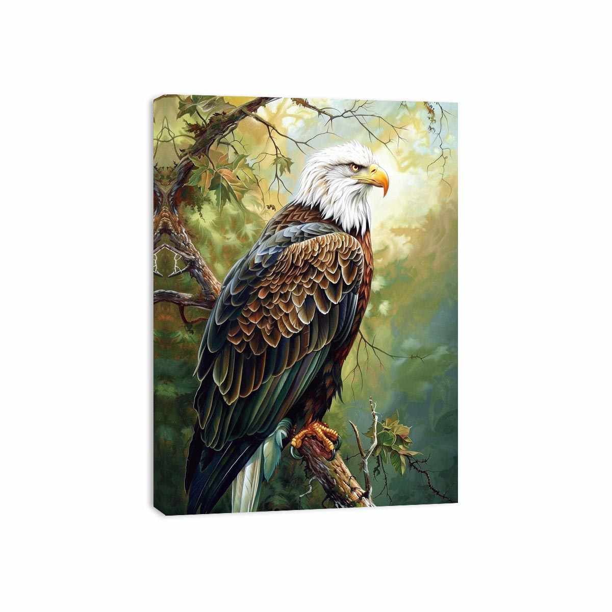 Majestic eagle artwork perched in nature