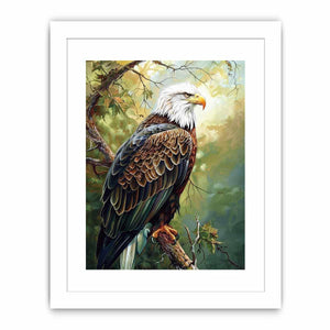 Majestic eagle artwork perched in nature