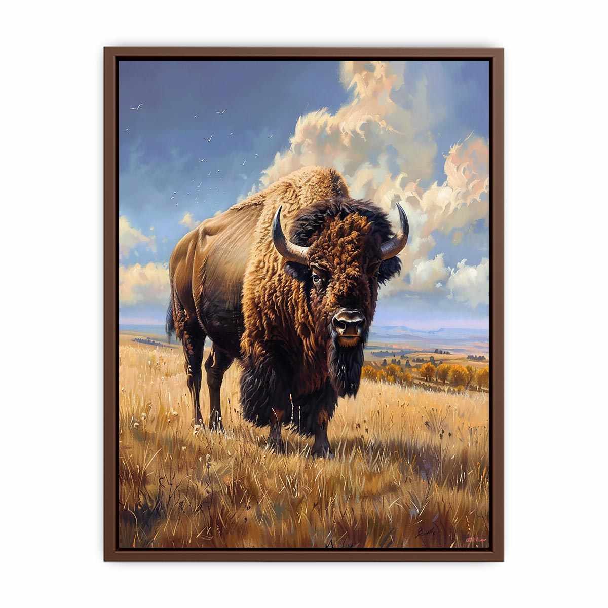 Majestic bison wildlife Canvas Print