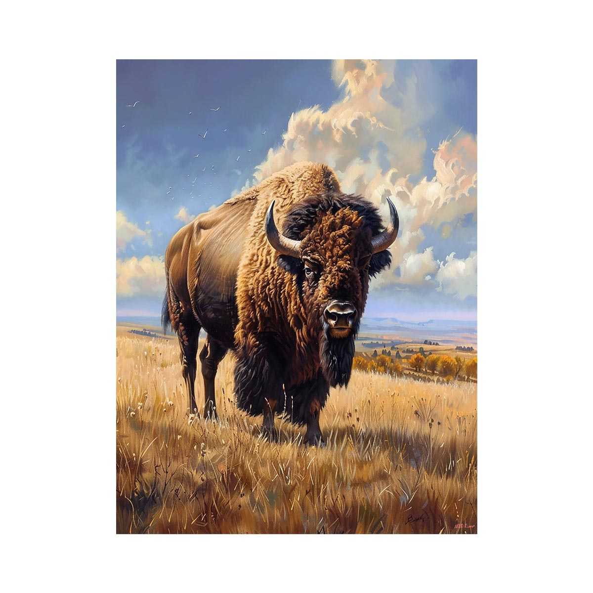 Majestic bison wildlife Canvas Print