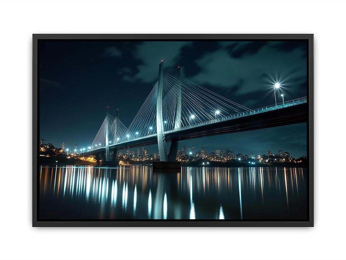 Modern bridge cityscape Canvas Print