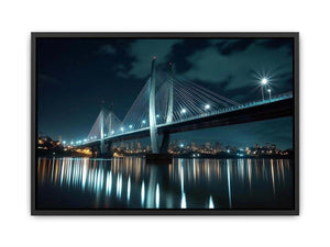 Modern bridge cityscape Canvas Print