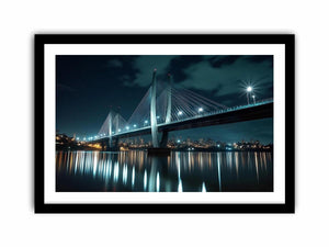 Modern bridge cityscape Canvas Print