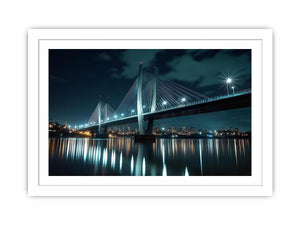 Modern bridge cityscape Canvas Print