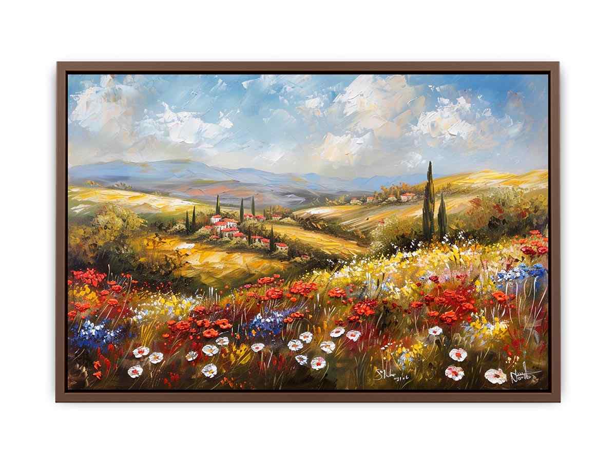 Colorful wildflower landscape Canvas Print