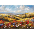 Colorful wildflower landscape Canvas Print