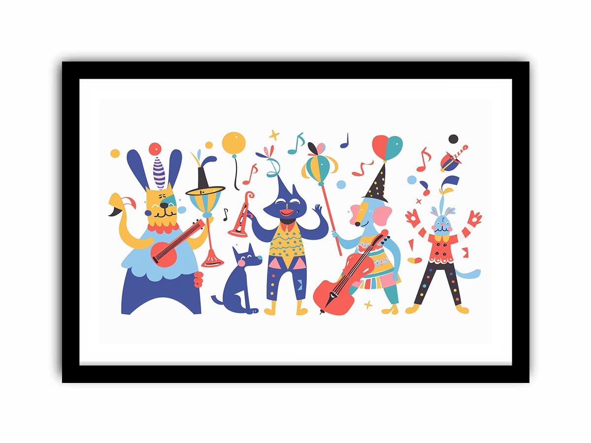 Whimsical animal band artwork