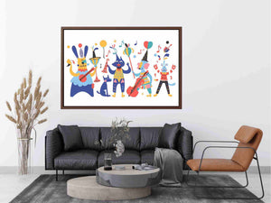 Whimsical animal band artwork
