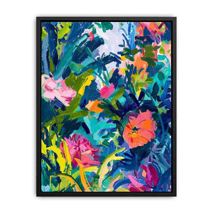 Bold tropical abstract floral Canvas Print