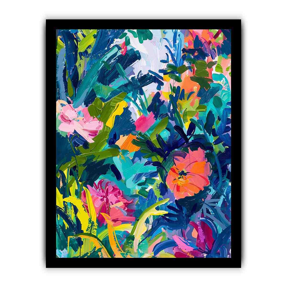Bold tropical abstract floral Canvas Print