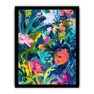 Bold tropical abstract floral Canvas Print