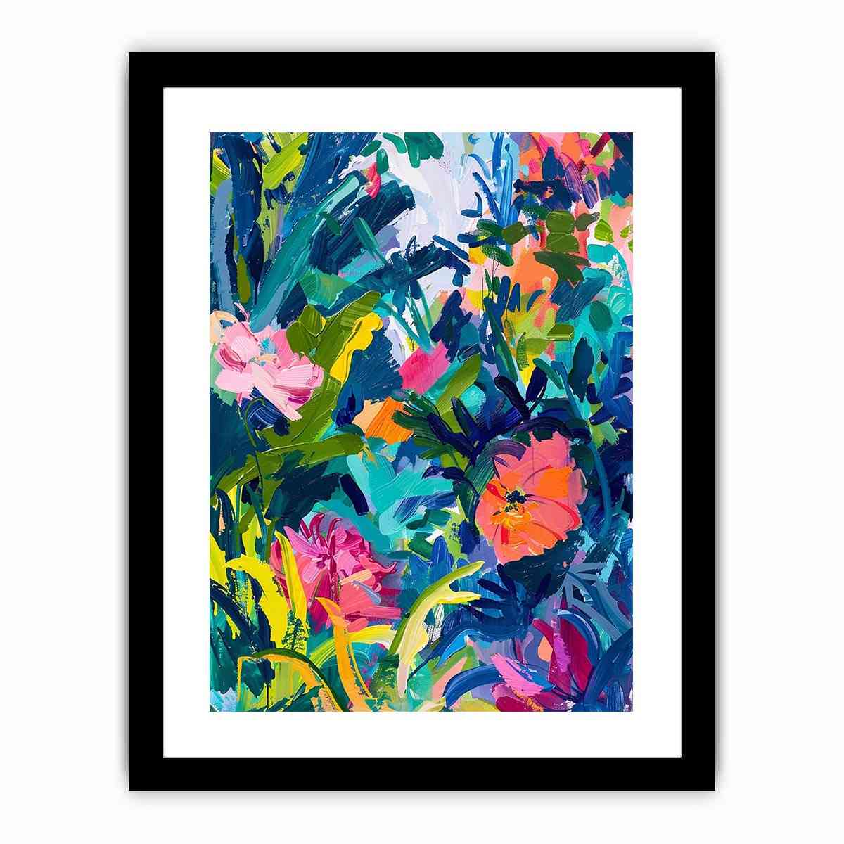 Bold tropical abstract floral Canvas Print