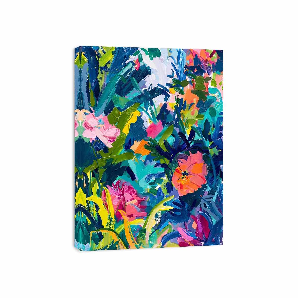 Bold tropical abstract floral Canvas Print