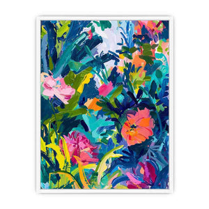 Bold tropical abstract floral Canvas Print