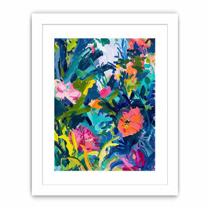 Bold tropical abstract floral Canvas Print
