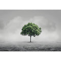 Minimal lone green tree Canvas Print