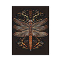 Bold dragonfly Canvas Print with copper dot detail
