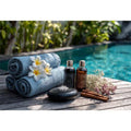 Spa towel and poolside canvas